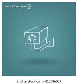 video surveillance camera vector icon