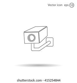 video surveillance camera vector icon