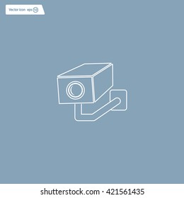 video surveillance camera vector icon