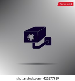 video surveillance camera vector icon