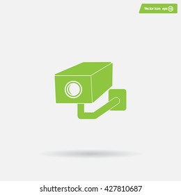 video surveillance camera vector icon