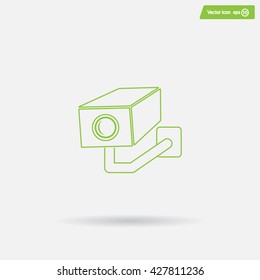 video surveillance camera vector icon