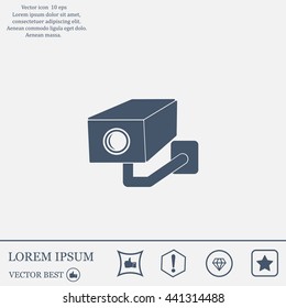 video surveillance camera vector icon