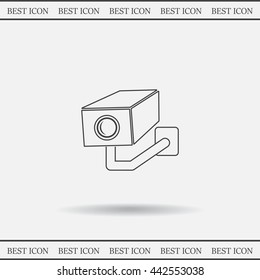 video surveillance camera vector icon