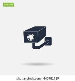 video surveillance camera vector icon
