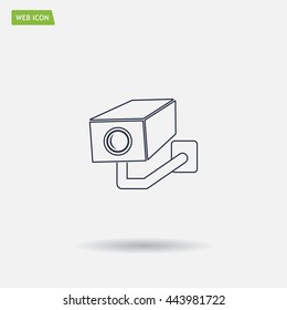 video surveillance camera vector icon
