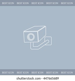 video surveillance camera vector icon