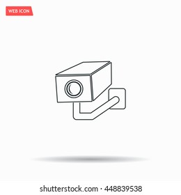 video surveillance camera vector icon