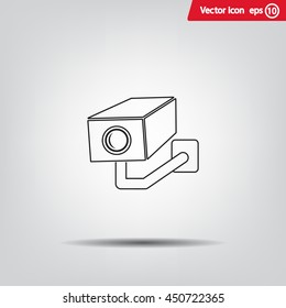 video surveillance camera vector icon