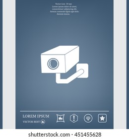 video surveillance camera vector icon