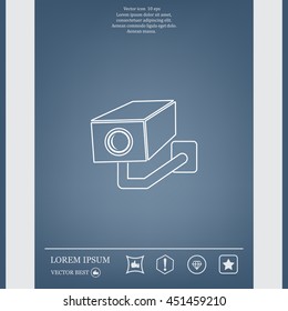 video surveillance camera vector icon