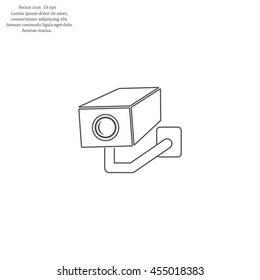 video surveillance camera vector icon