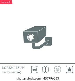 video surveillance camera vector icon