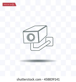 video surveillance camera vector icon