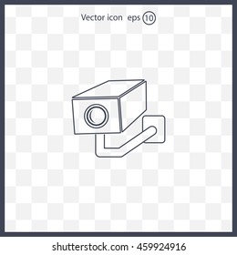 video surveillance camera vector icon