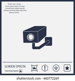 video surveillance camera vector icon