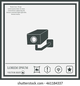 video surveillance camera vector icon