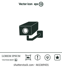 video surveillance camera vector icon