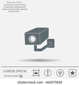 video surveillance camera vector icon
