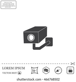 video surveillance camera vector icon