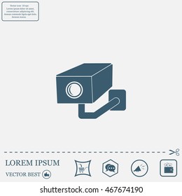 video surveillance camera vector icon