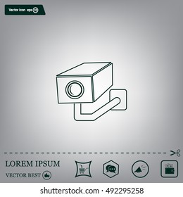 video surveillance camera vector icon