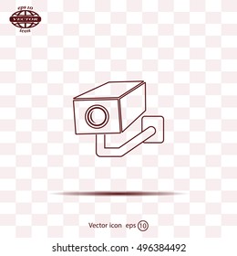 video surveillance camera vector icon