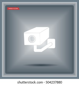 video surveillance camera vector icon