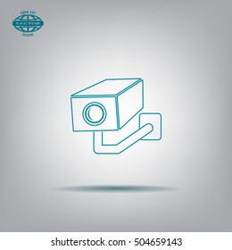 video surveillance camera vector icon