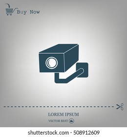 video surveillance camera vector icon