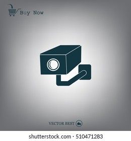 video surveillance camera vector icon