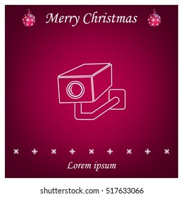 video surveillance camera vector icon