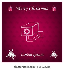 video surveillance camera vector icon