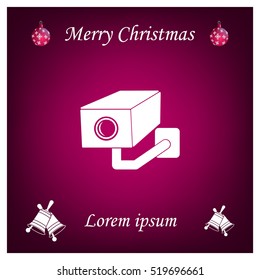 video surveillance camera vector icon