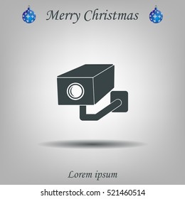 video surveillance camera vector icon