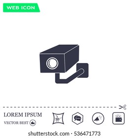 video surveillance camera vector icon