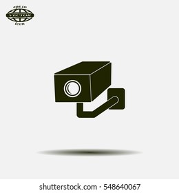 video surveillance camera vector icon