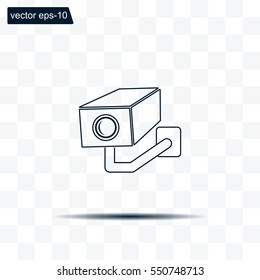video surveillance camera vector icon