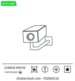 video surveillance camera vector icon