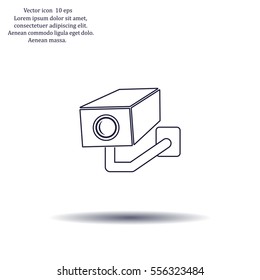 video surveillance camera vector icon