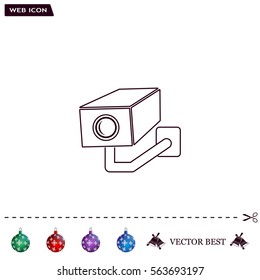 video surveillance camera vector icon