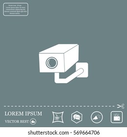 video surveillance camera vector icon