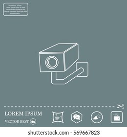 video surveillance camera vector icon