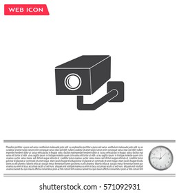 video surveillance camera vector icon
