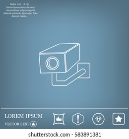 video surveillance camera vector icon