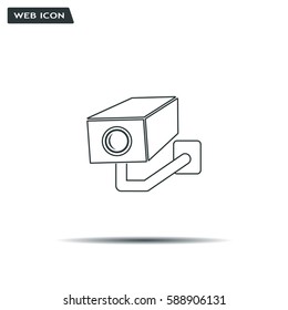 video surveillance camera vector icon