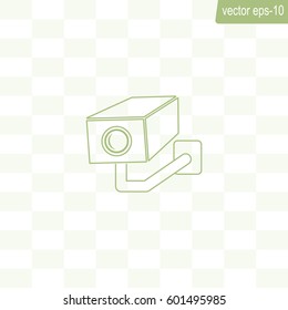 video surveillance camera vector icon