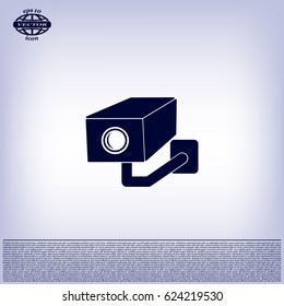 video surveillance camera vector icon