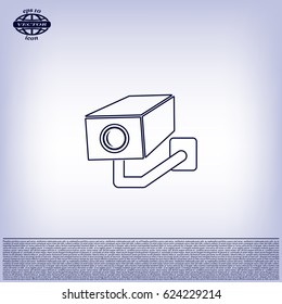 video surveillance camera vector icon