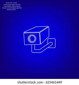 video surveillance camera vector icon